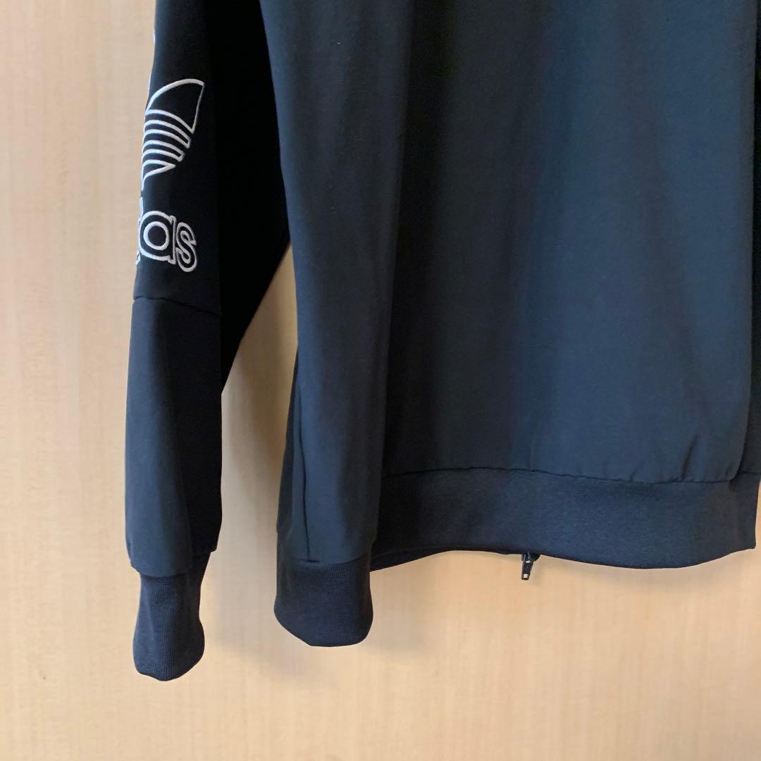 アディダスオリジナルス　セットアップ　パーカー　ジャージ　ブラックホワイトライン