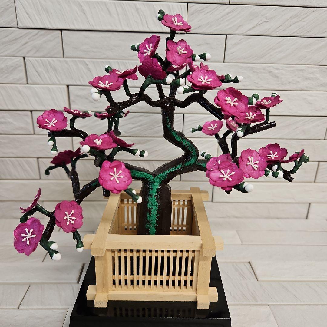 手作り　繭玉細工　紅梅白梅