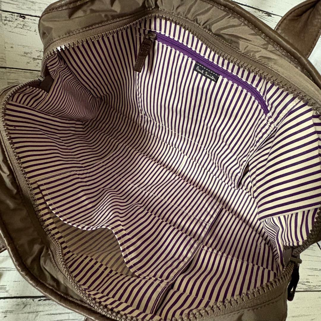 未使用タグ付✨ポールスミス　ビジネスバッグ　ナイロン×牛革　2way A4収納可