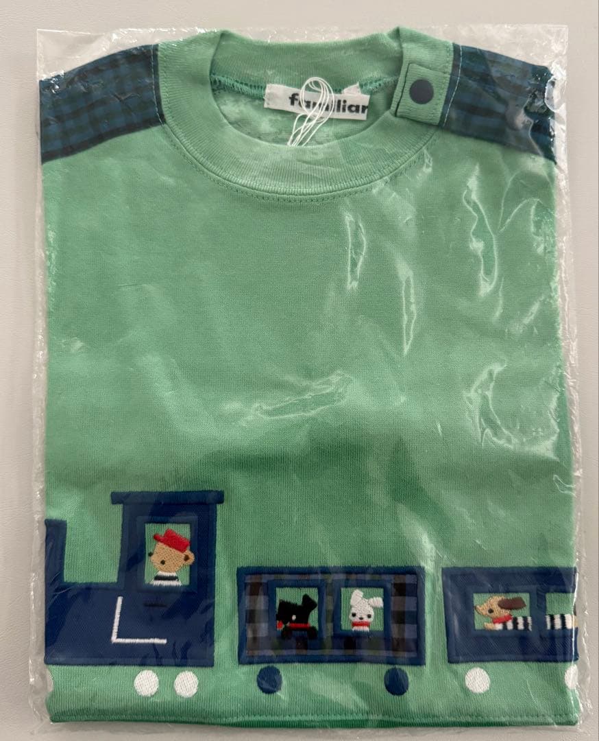 familiar ファミリア Tシャツ 半袖 チェック 90cm 新品 タグ付き
