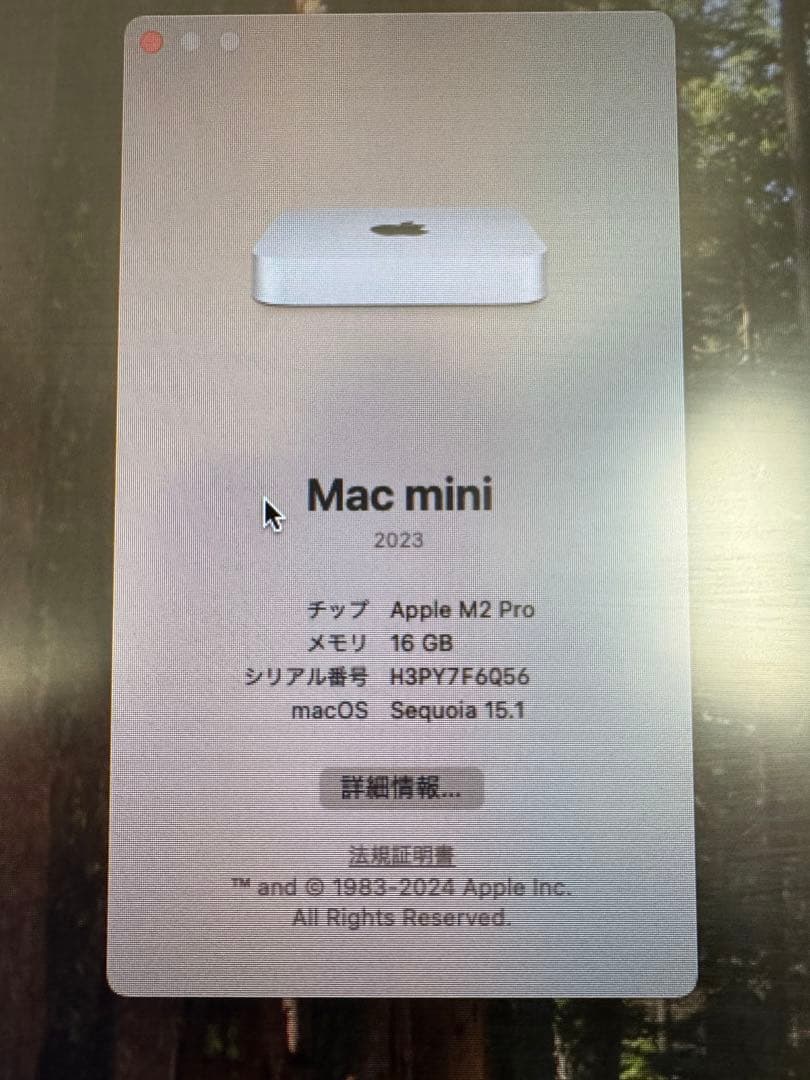 MAC MINI M2Pro 16Gb/SSD 1TB (美品)