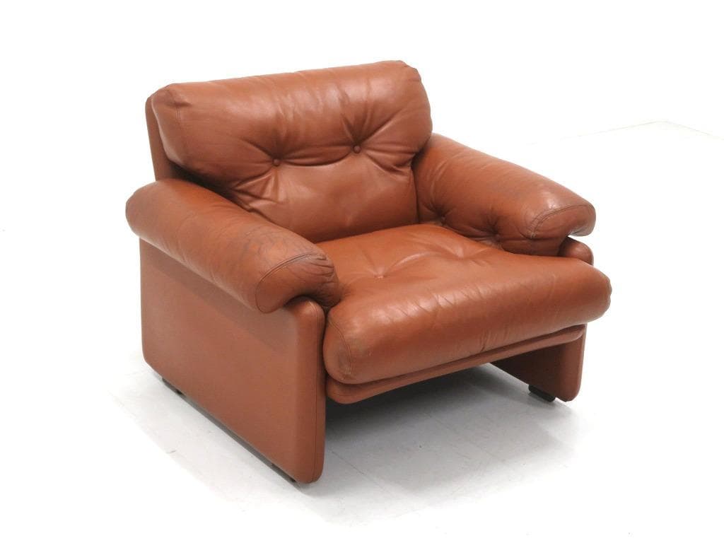 B＆Bイタリア　スカルパ　コロナド　総本革　1人掛けソファ　ビンテージ　名作