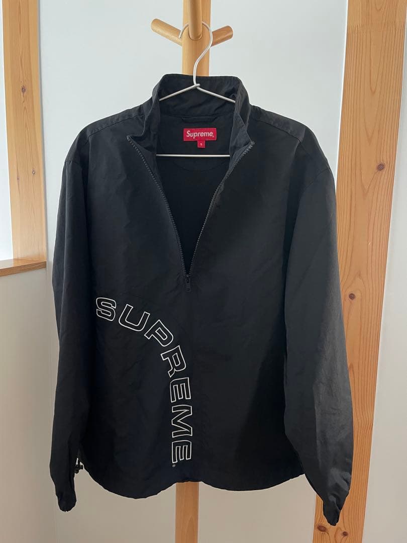 SUPREME Corner Arc Half Zip Pullover 黒 S