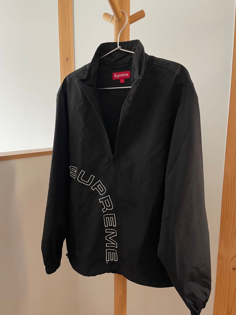 SUPREME Corner Arc Half Zip Pullover 黒 S