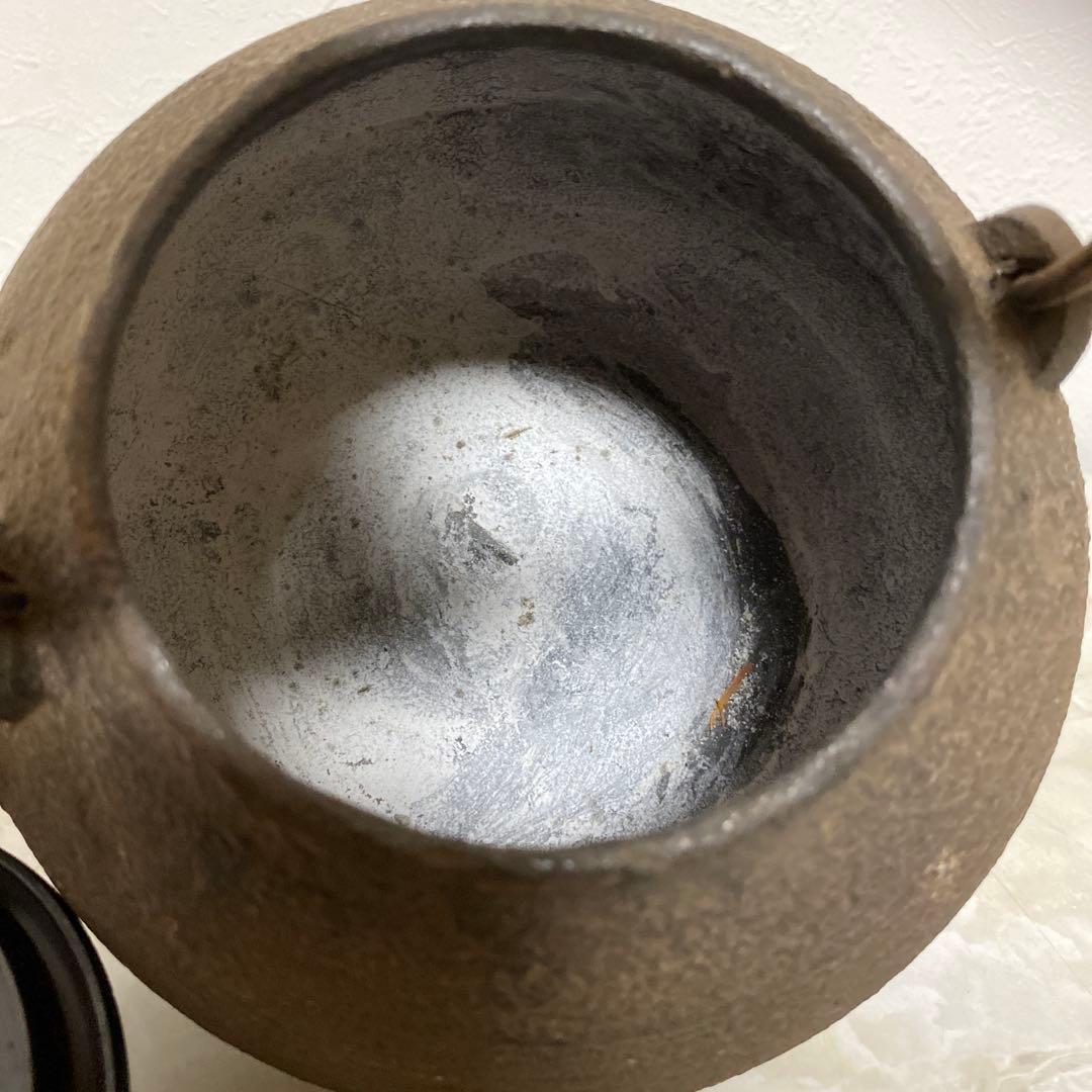 時代物 銅蓋 鉄瓶 m1