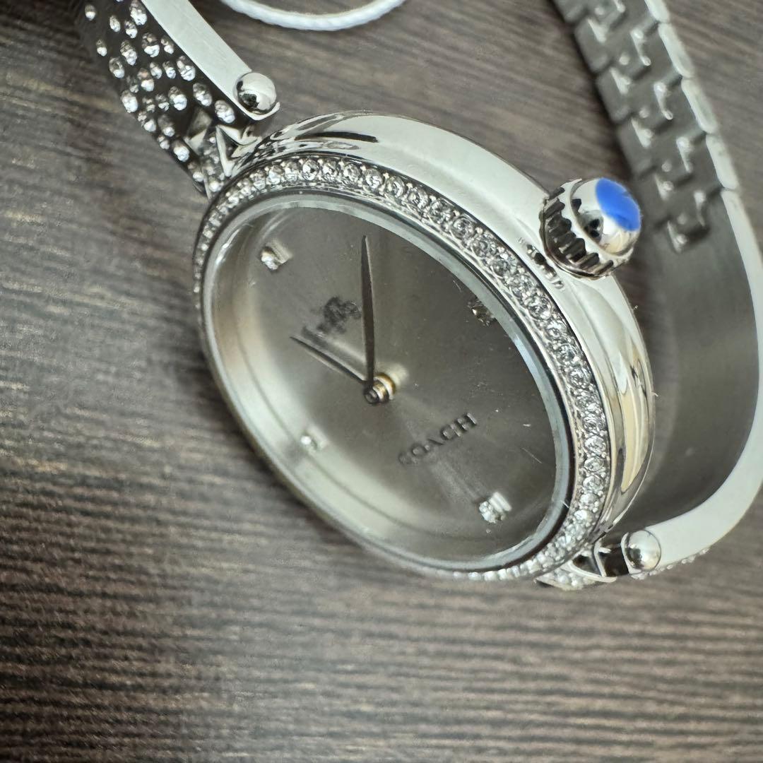 COACH腕時計　レディース 時計 シルバー　ストーン付き