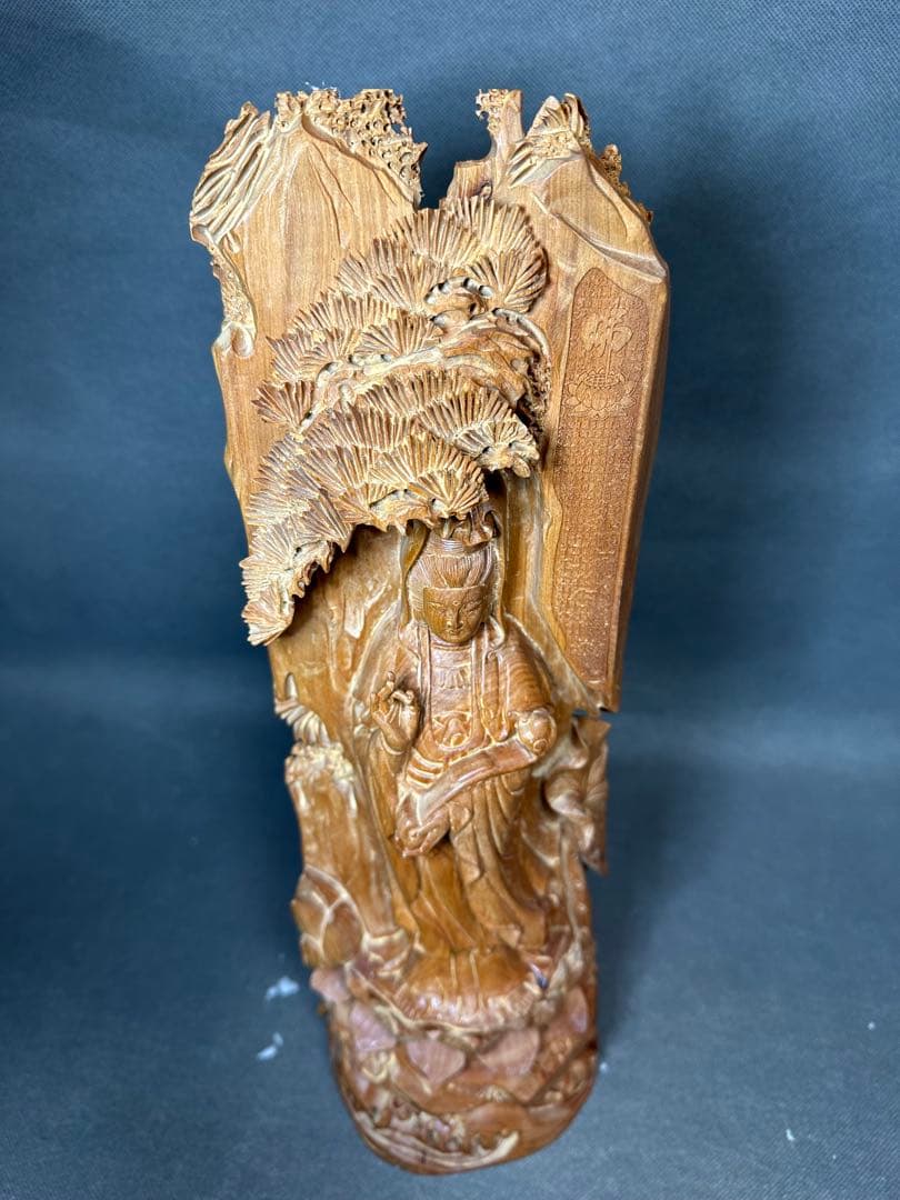 白檀　観音　木彫り　仏教美術　仏像 骨董 木像　木製　仏教　密教　置物　骨董