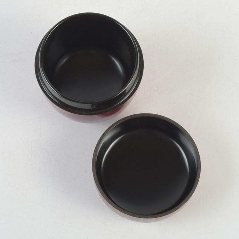 茶道具　朱塗　花草蒔絵　棗　時代箱付　V　9692