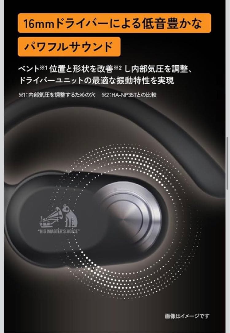 JVCケンウッド Victor HA-NP39T-G ワイヤレスイヤホン