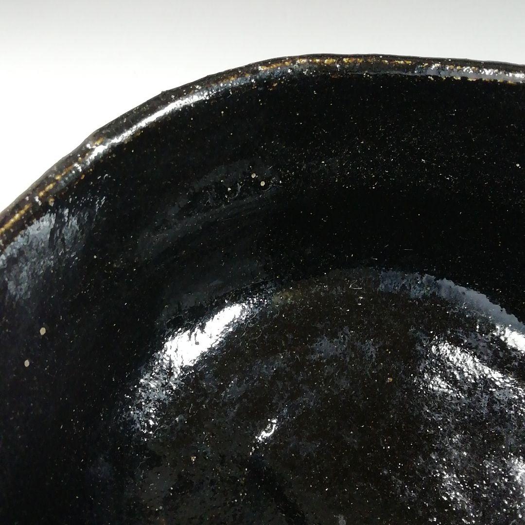 Ｔ１８７　茶碗　『黒楽茶碗』『川崎和楽造』『大徳寺紫野　長谷川寛州　書付』茶道具
