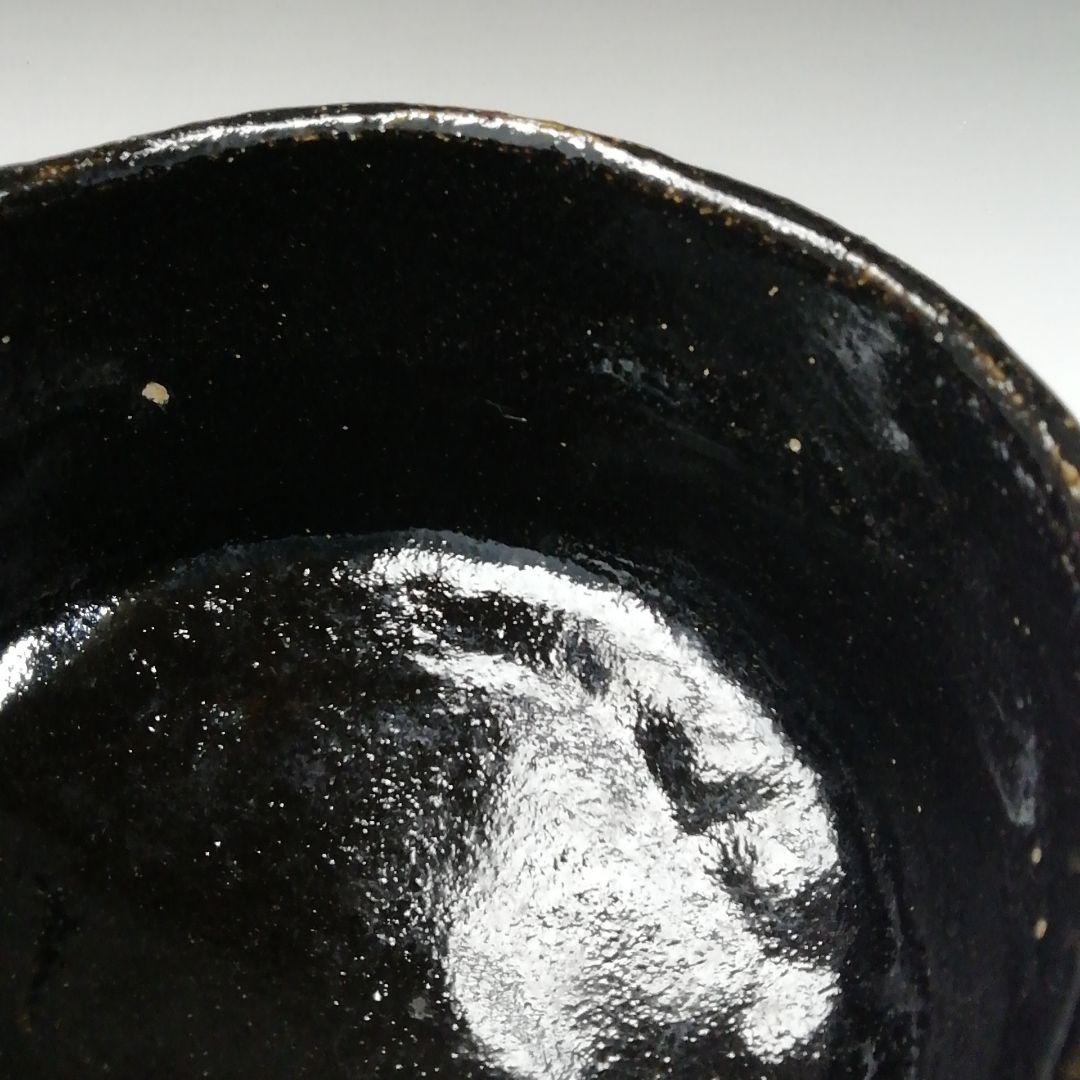 Ｔ１８７　茶碗　『黒楽茶碗』『川崎和楽造』『大徳寺紫野　長谷川寛州　書付』茶道具