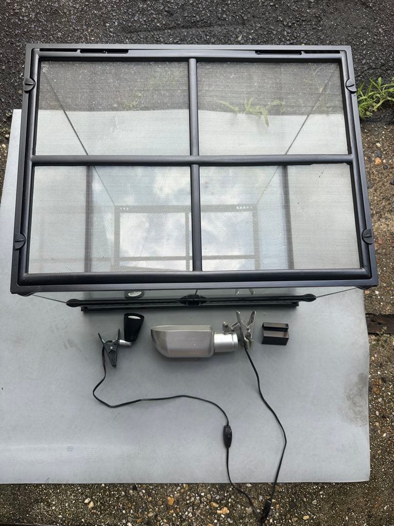 GEX グラステラリウム 6045 爬虫類　ケージ　ランプソケット2種類付き！