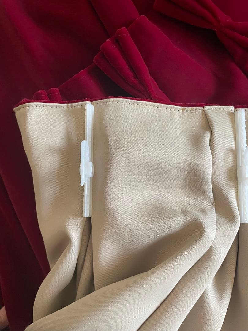 真紅オーダー遮光カーテン２セット