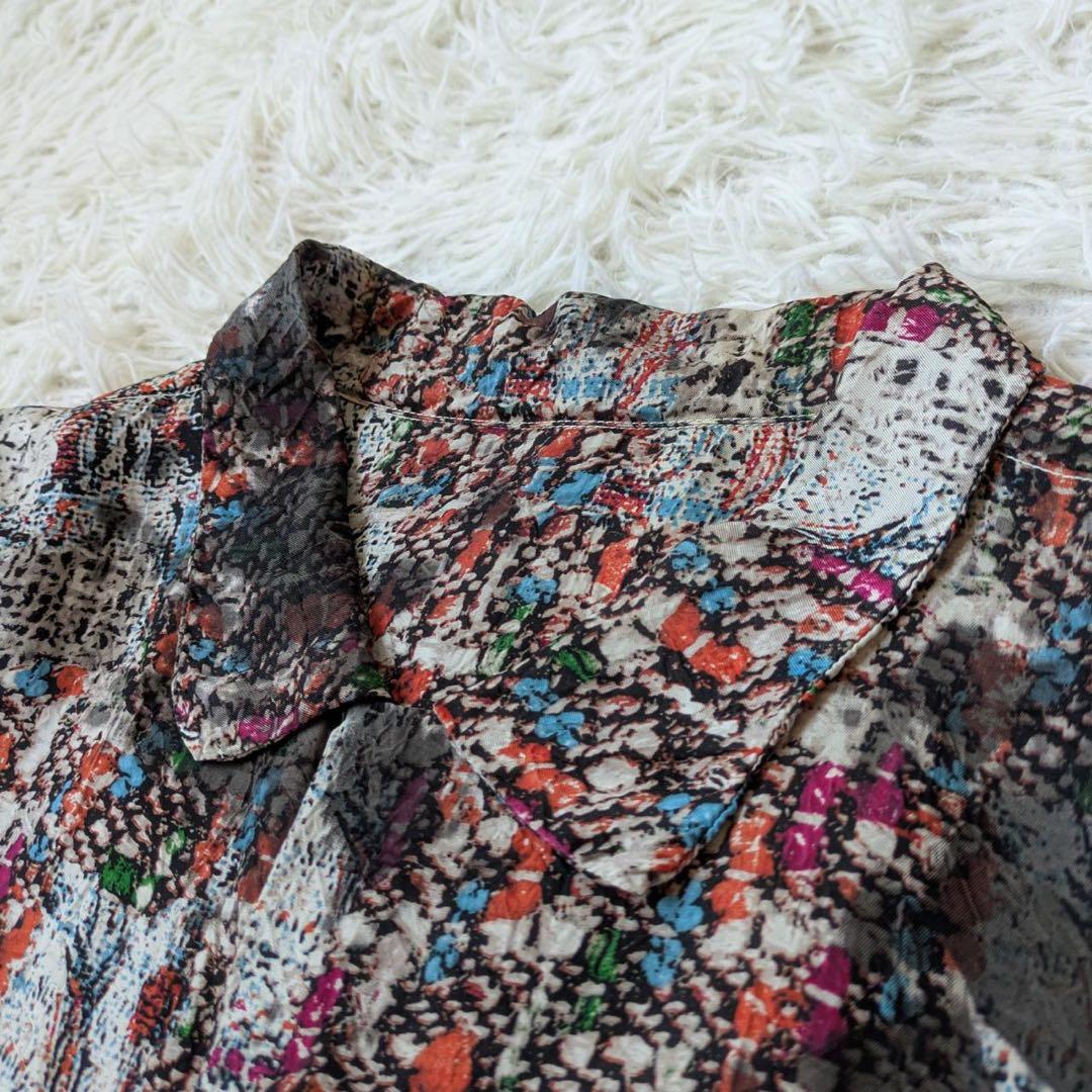 宝島染工　SIWA プルオーバーシャツ　Blink 草木　墨　斑染　Free