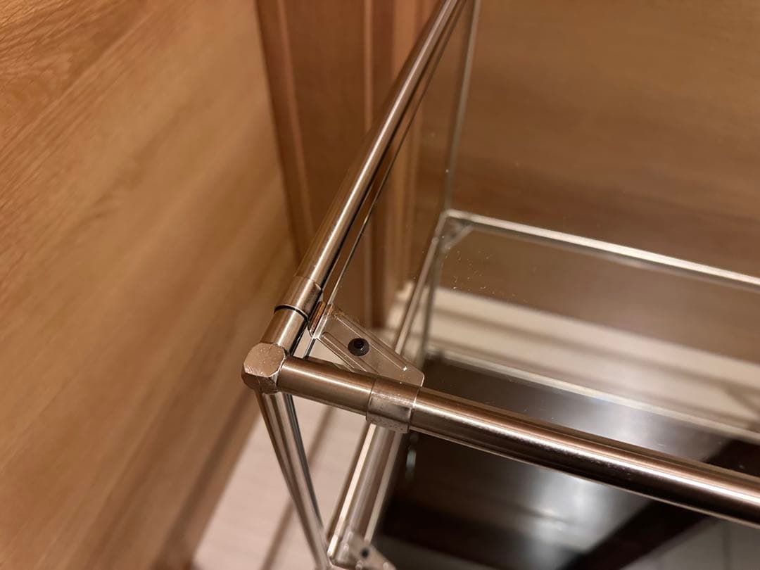 メタルフレーム ガラス棚 ミッドセンチュリーモジュール家具 店舗什器