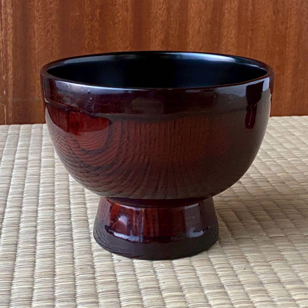合鹿椀②未使用 輪島塗 けやき 木地呂 合鹿椀 布着せ 内黒