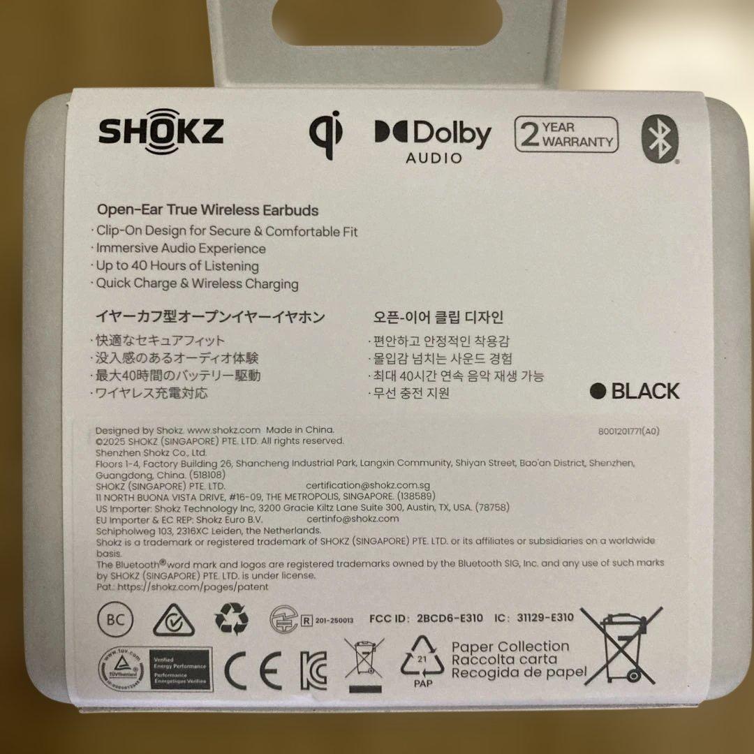 SHOKZ OpenDots ONE ブラック