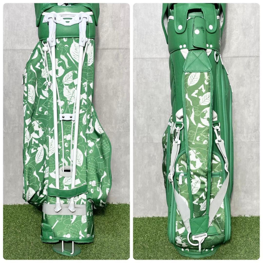 【フード未使用】アディダス キャディバッグ ゴルフバッグ グリーン スタンド