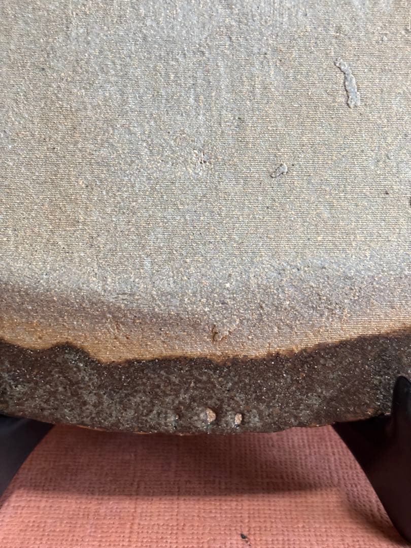 やまちゃん河井寛次郎作鉄赤釉草花文捻口八寸皿　検冬の森に咲く野草　一品物