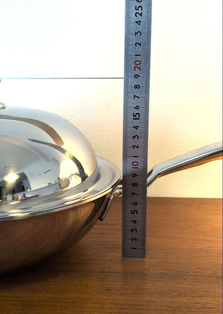 イタリア製　バルザーノ（Balzano）五層ステンレス　ウォックパン　フライパン