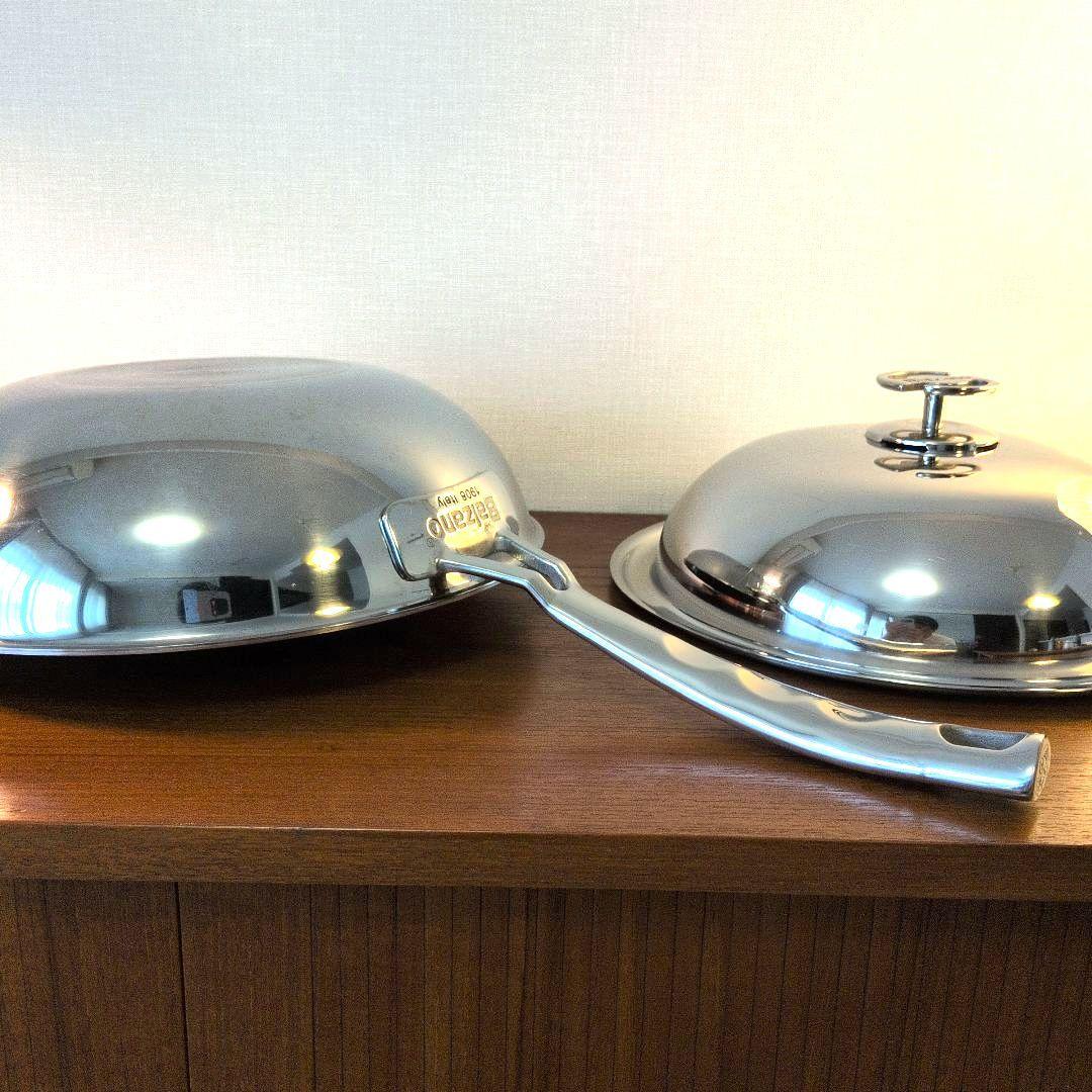 イタリア製　バルザーノ（Balzano）五層ステンレス　ウォックパン　フライパン