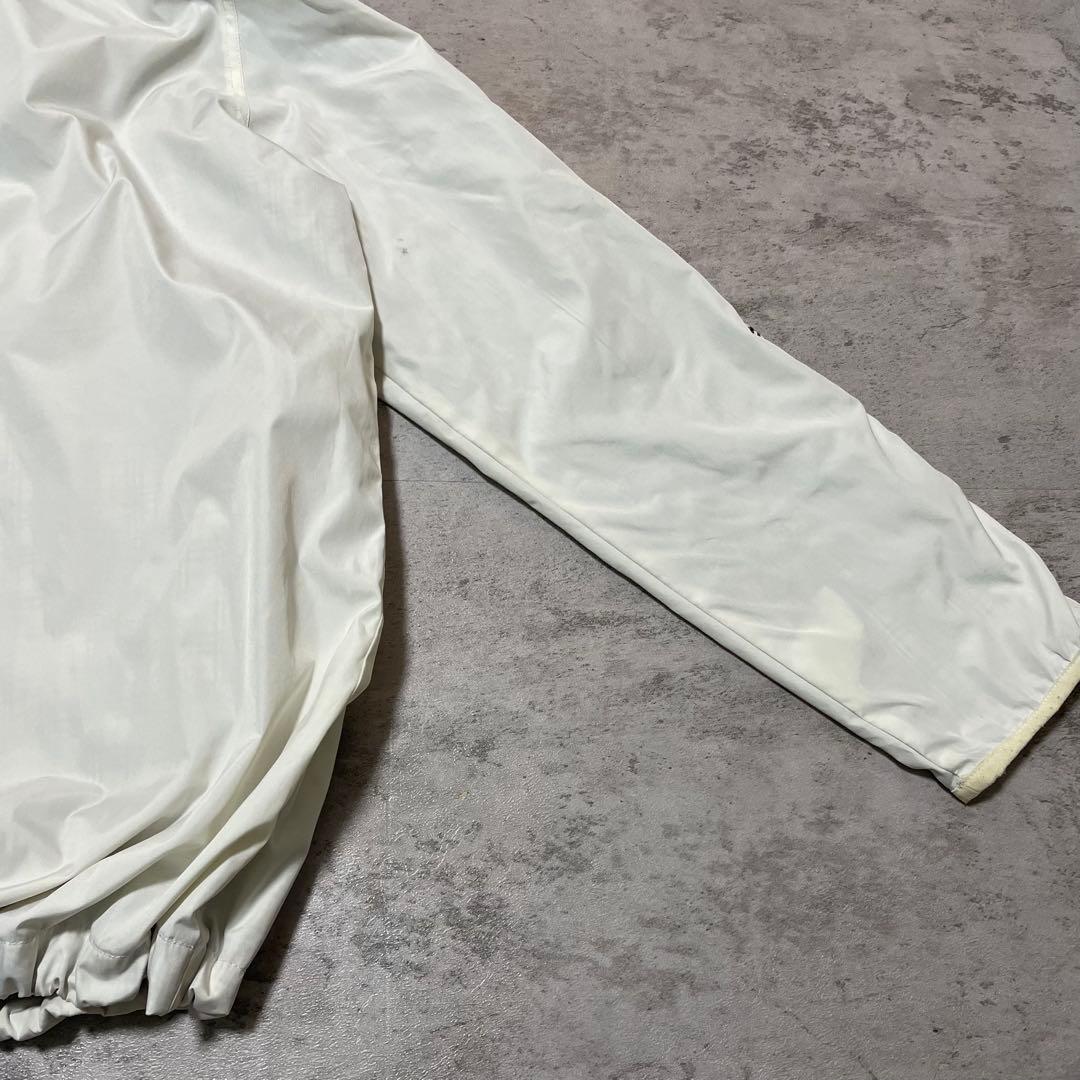 Burberry ロゴ 刺繍 ナイロン ジャケット M ホワイト ノバチェック