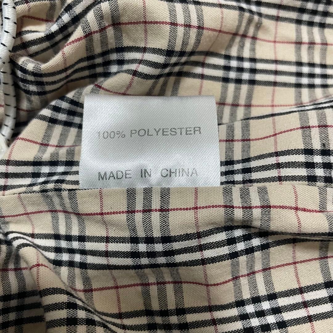 Burberry ロゴ 刺繍 ナイロン ジャケット M ホワイト ノバチェック