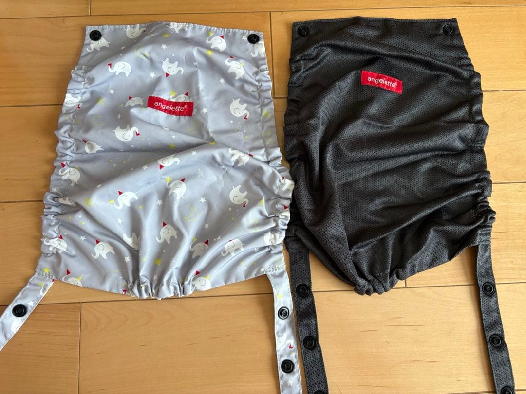 【美品】アンジェレッテ　angelette 抱っこ紐　スリング　チャコールグレー