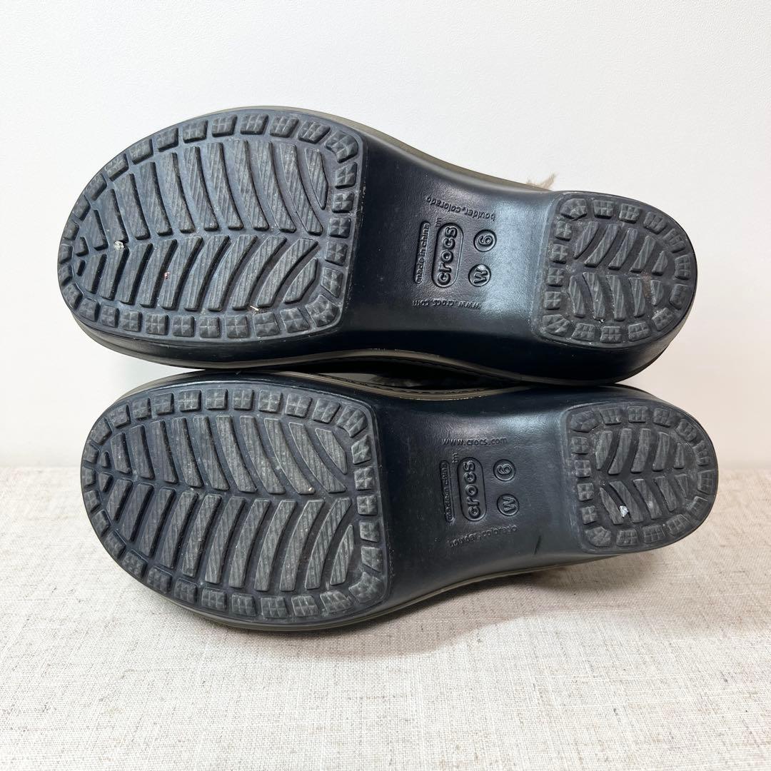 美品★Crocs クロックス サボサンダル コブラー ボア付き 人気 22cm