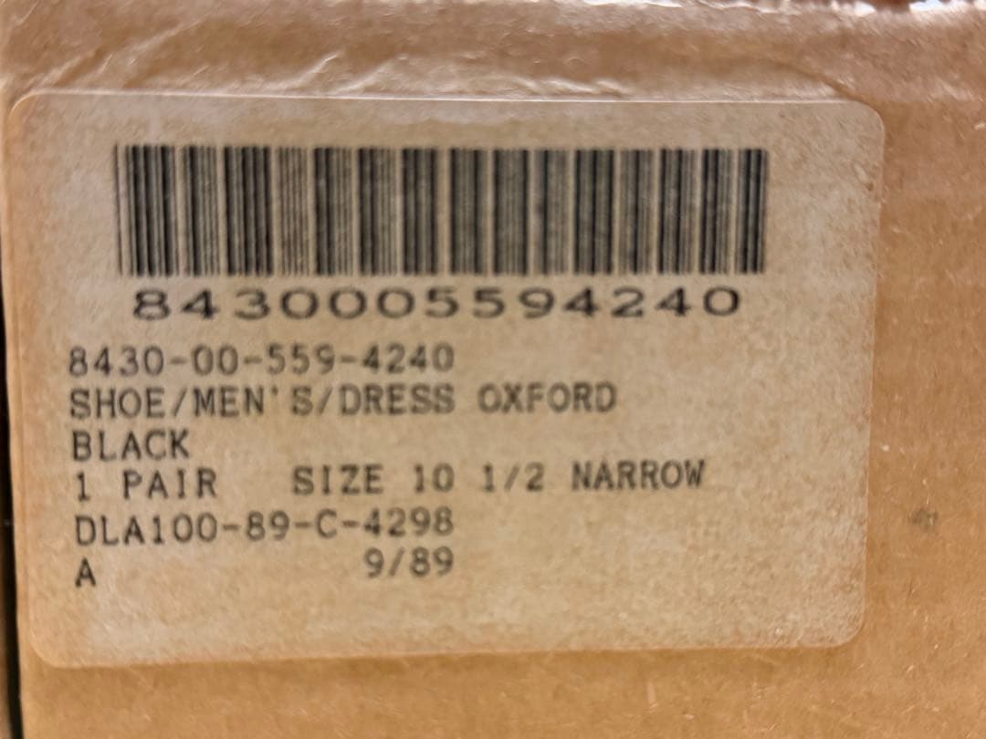 【箱付】89年製 US NAVY サービスシューズ 10 1/2NARROW