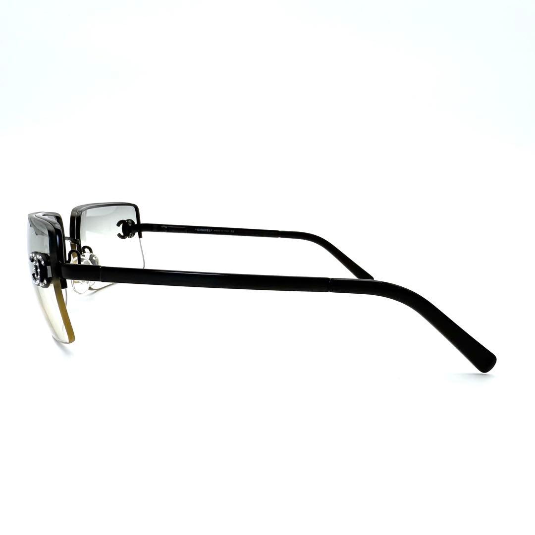 【良品】CHANEL シャネル　ハーフリム　スクエア　サングラス　ココマーク