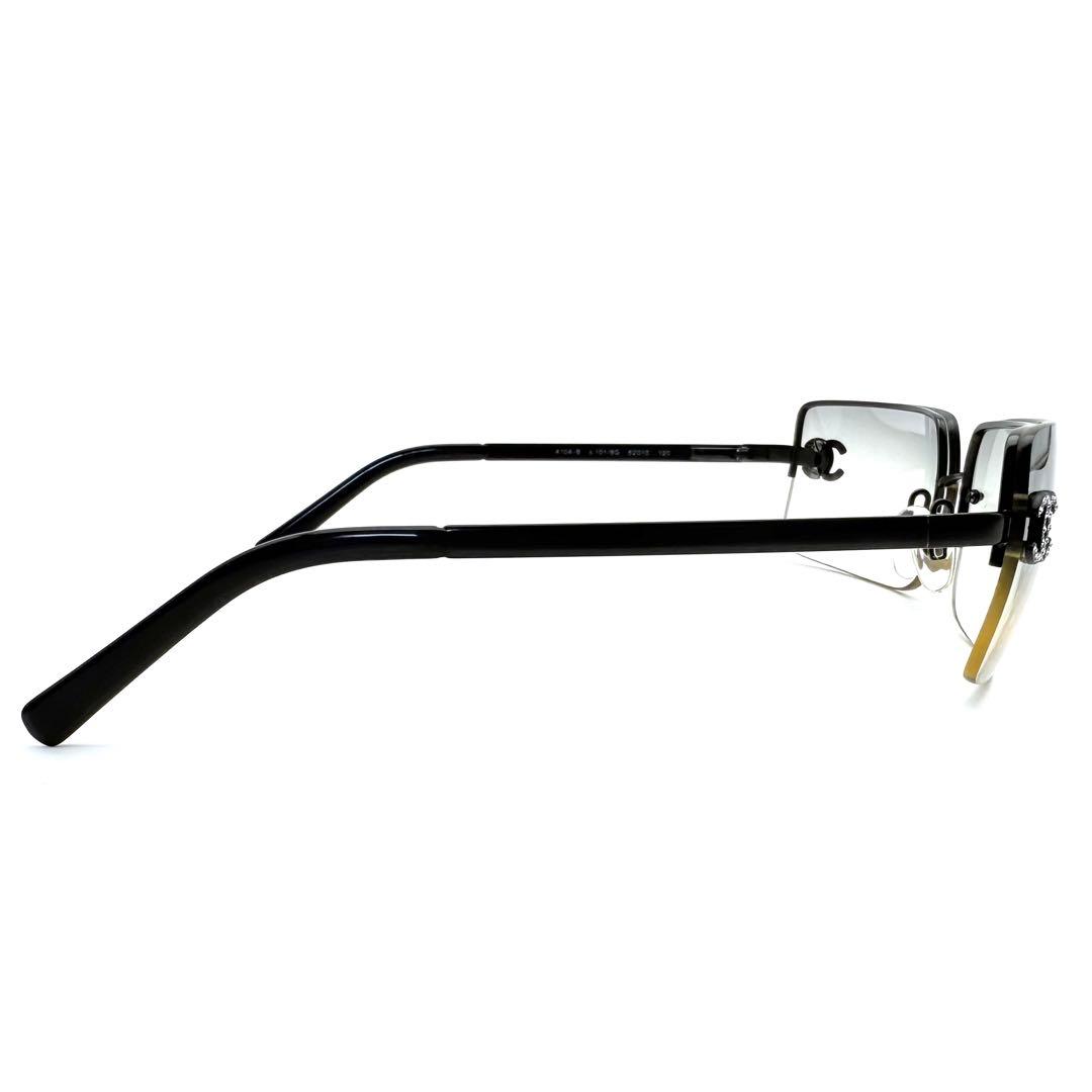 【良品】CHANEL シャネル　ハーフリム　スクエア　サングラス　ココマーク