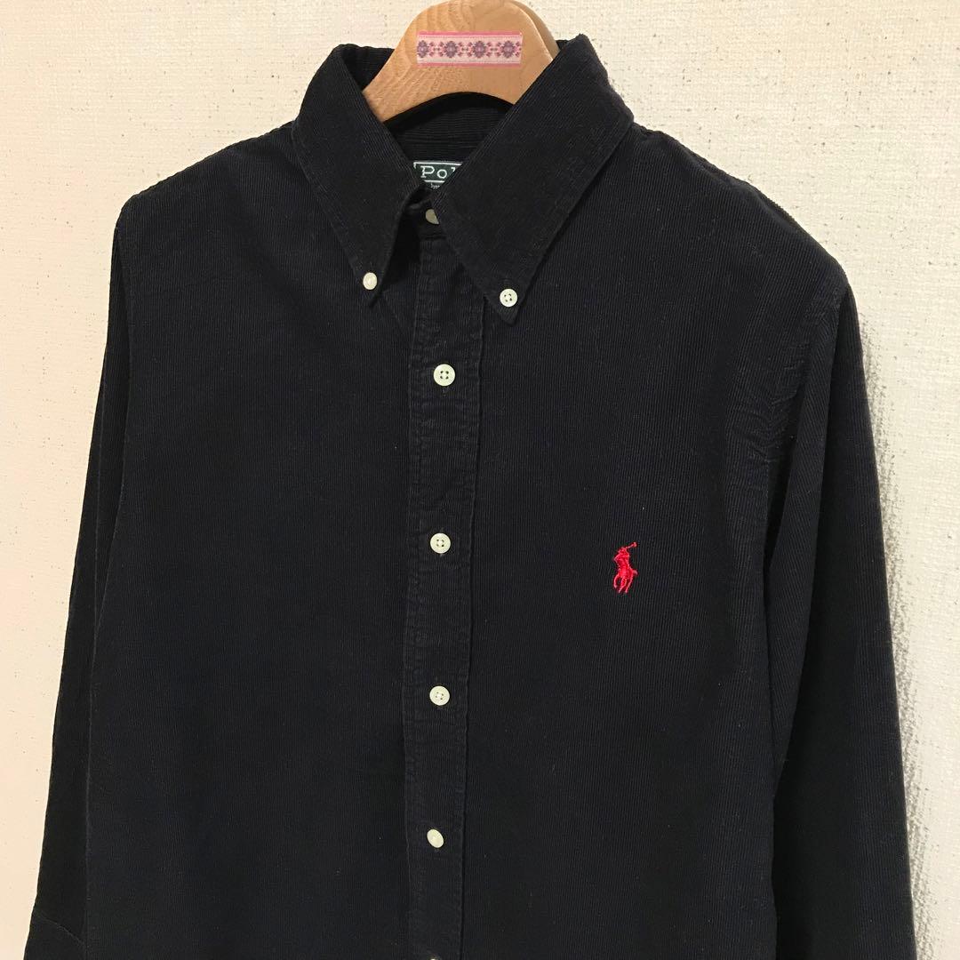 ポロラルフローレン　コーデュロイシャツ黒