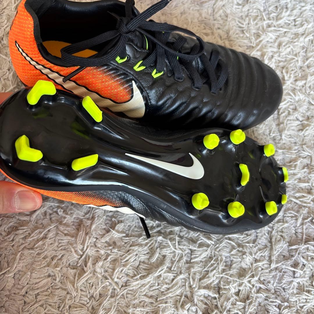 未使用品　Nike Tiempo サッカースパイク オレンジ/黒　23cm