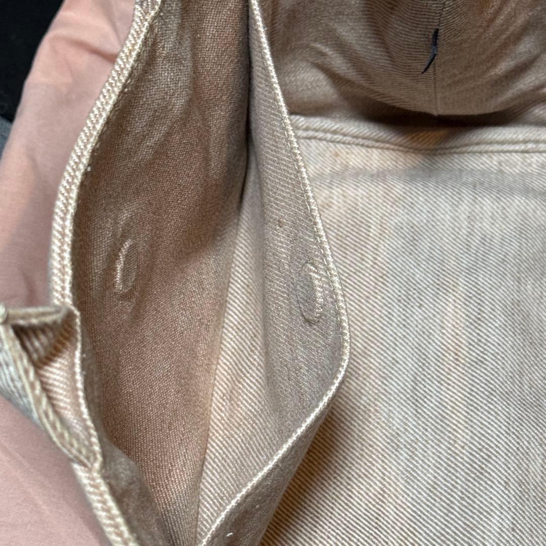 ミュウミュウ miumiu キャンバス トート ハンドバッグ ベージュ バッグ