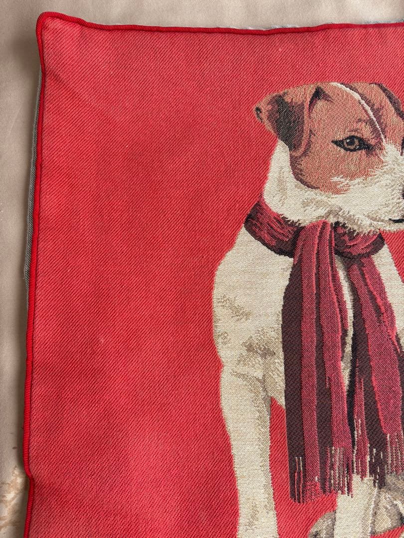 IOSIS クッションカバー　犬　テリア　YvesDelorme クッション