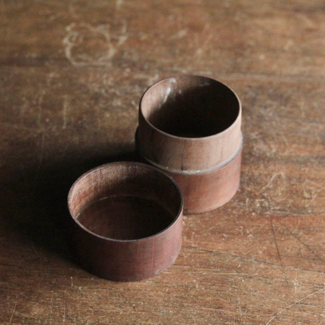 佳き木肌 古い 茶筒 茶入 古道具 アンティーク