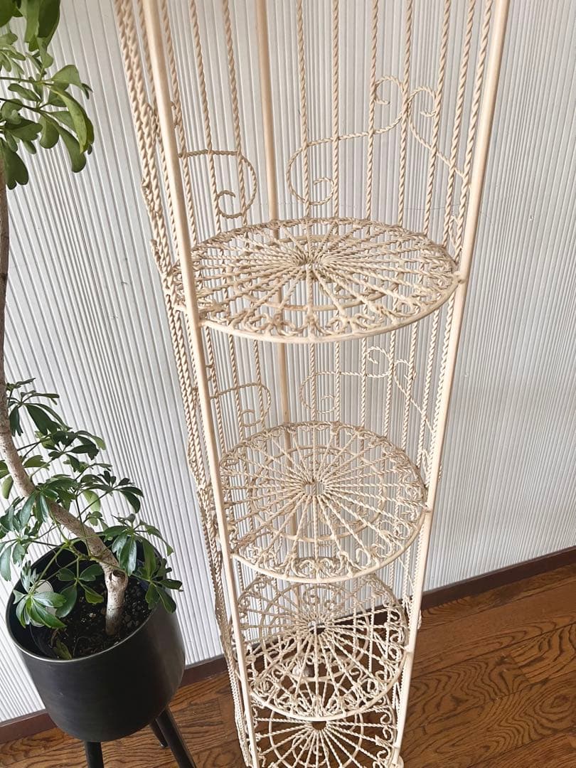 アンティーク ガーデン雑貨 花台 フラワースタンド　　プランツ　ロココ　シャビー