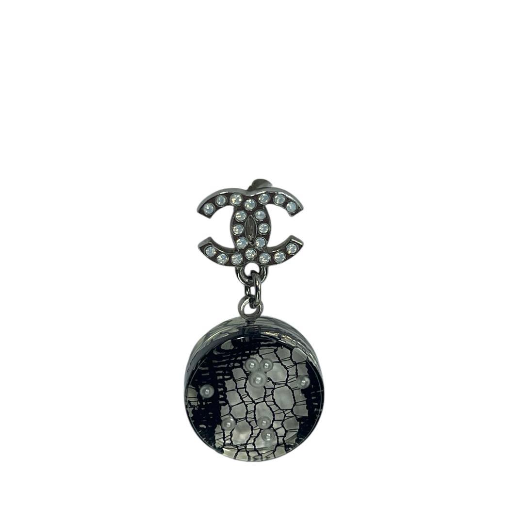 極美品‼️ CHANEL シャネル　ピアス　ココマーク　ラインストーン　クリア
