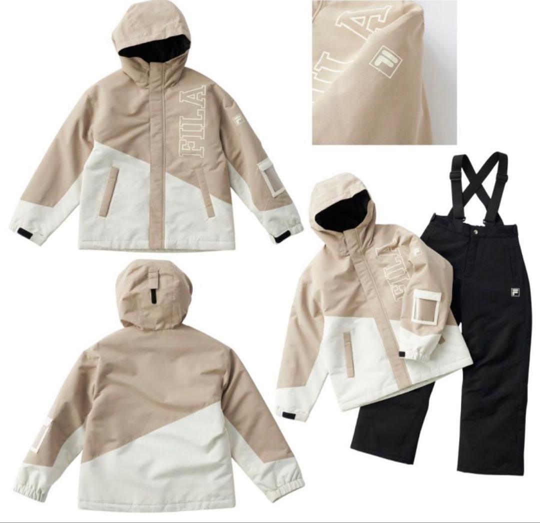 新品FILAスキースノボウェア150男の子女の子上下セパレートセット