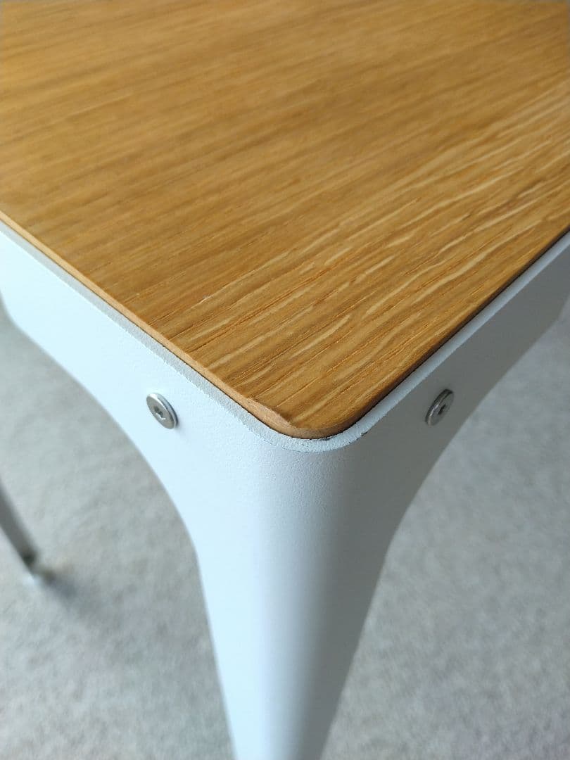 【訳あり】MUJI無印良品 スチール脚木製デスク/オーク材90cm学習机テーブル