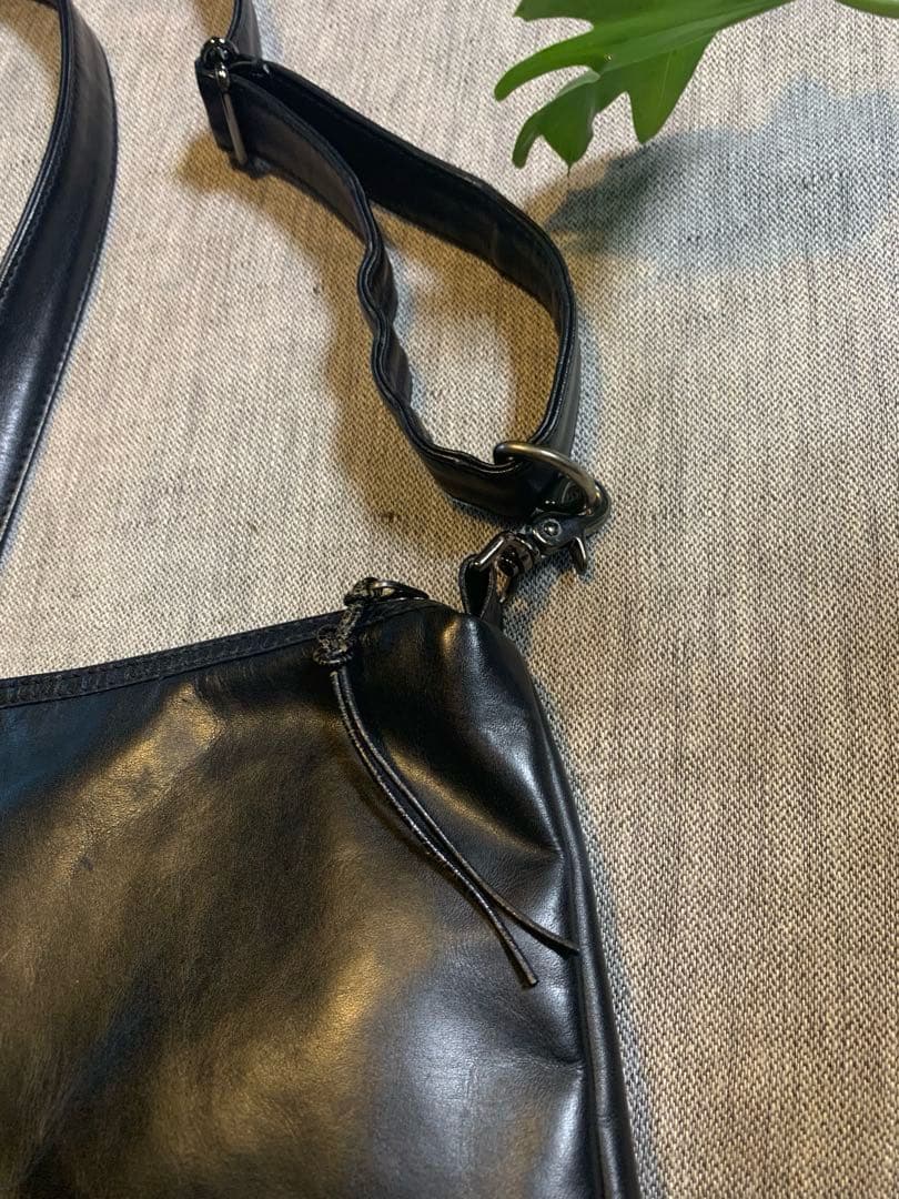 Yohji Yamamoto +NOIR　ショルダーバッグ　ドレープパーツ　希少