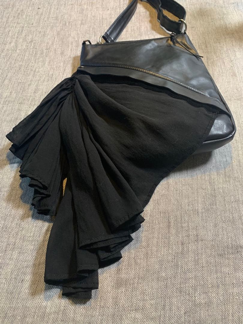 Yohji Yamamoto +NOIR　ショルダーバッグ　ドレープパーツ　希少