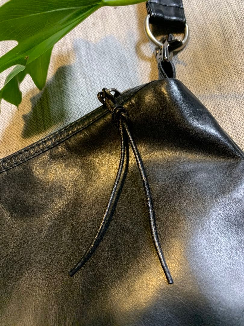 Yohji Yamamoto +NOIR　ショルダーバッグ　ドレープパーツ　希少