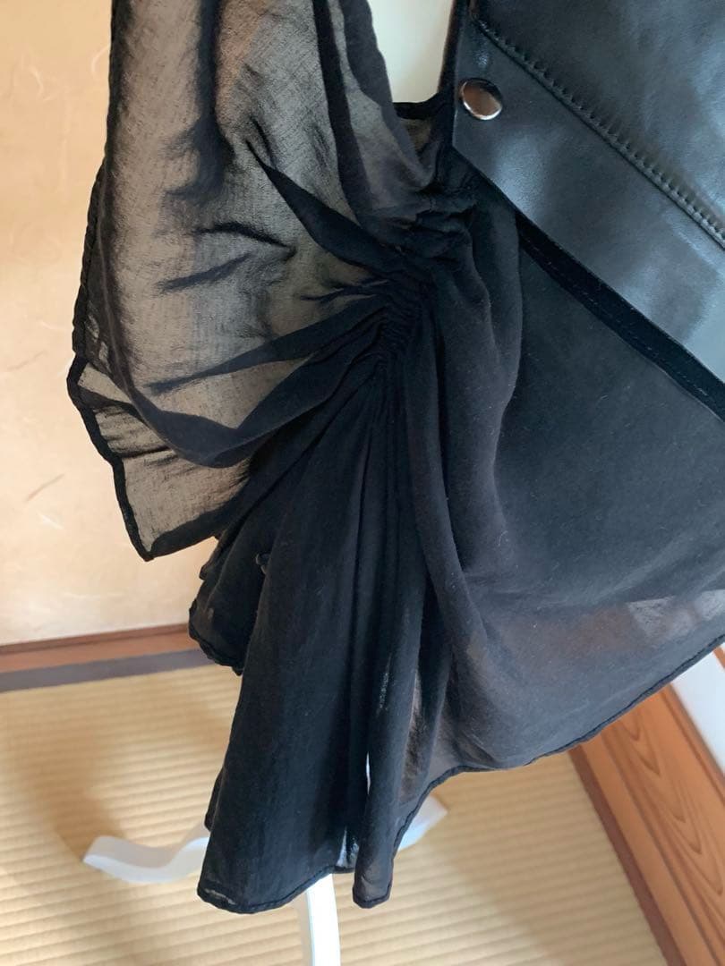 Yohji Yamamoto +NOIR　ショルダーバッグ　ドレープパーツ　希少