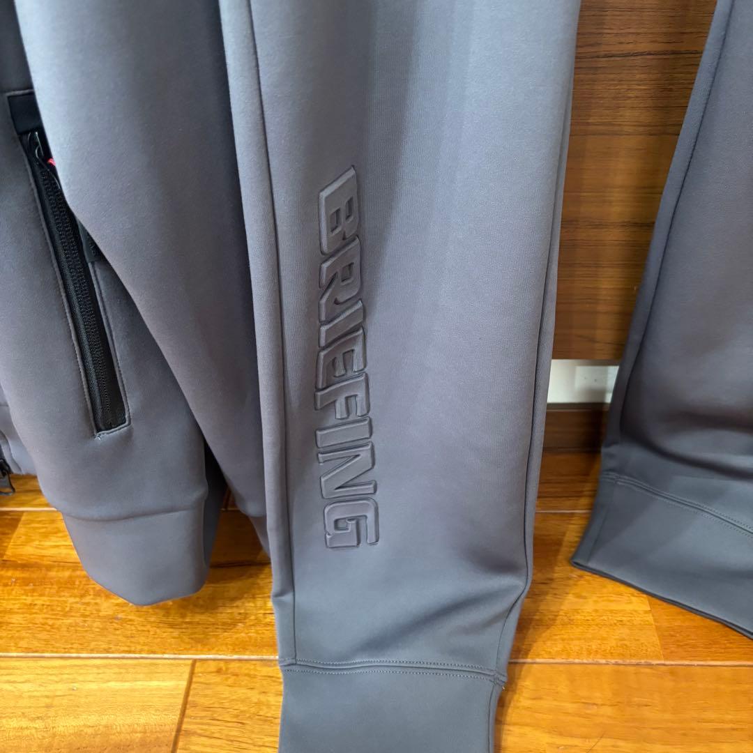 BRIEFING GOLF 3Dロゴセットアップグレー上メンズL 下XL