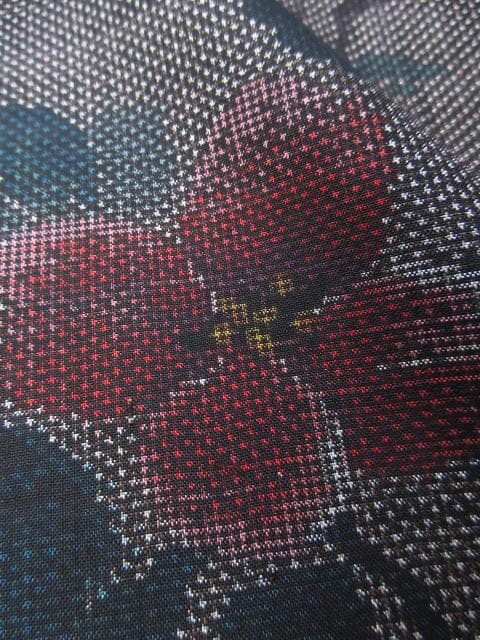 未着用に近い！都喜エ門＊藤絹織物＊７マルキ＊本場大島紬＊着物＊１６７ｃｍ＊裄６６