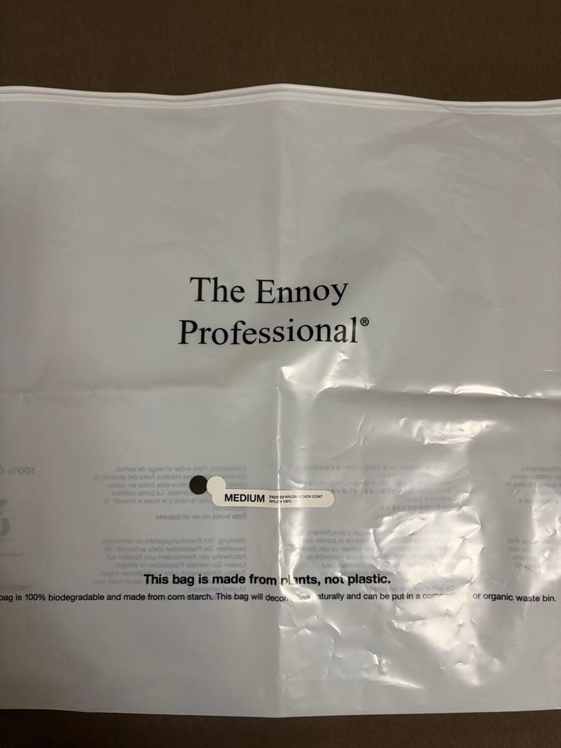 ENNOY PADDED NYLON BENCH COAT M ホワイトブラック