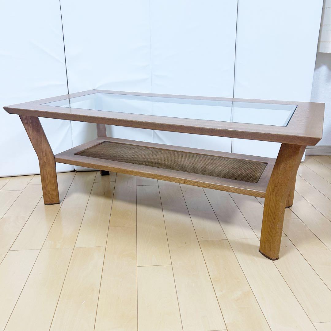 ナガノインテリア　NAGANOINTERIOR センターテーブル　天然木　ラタン