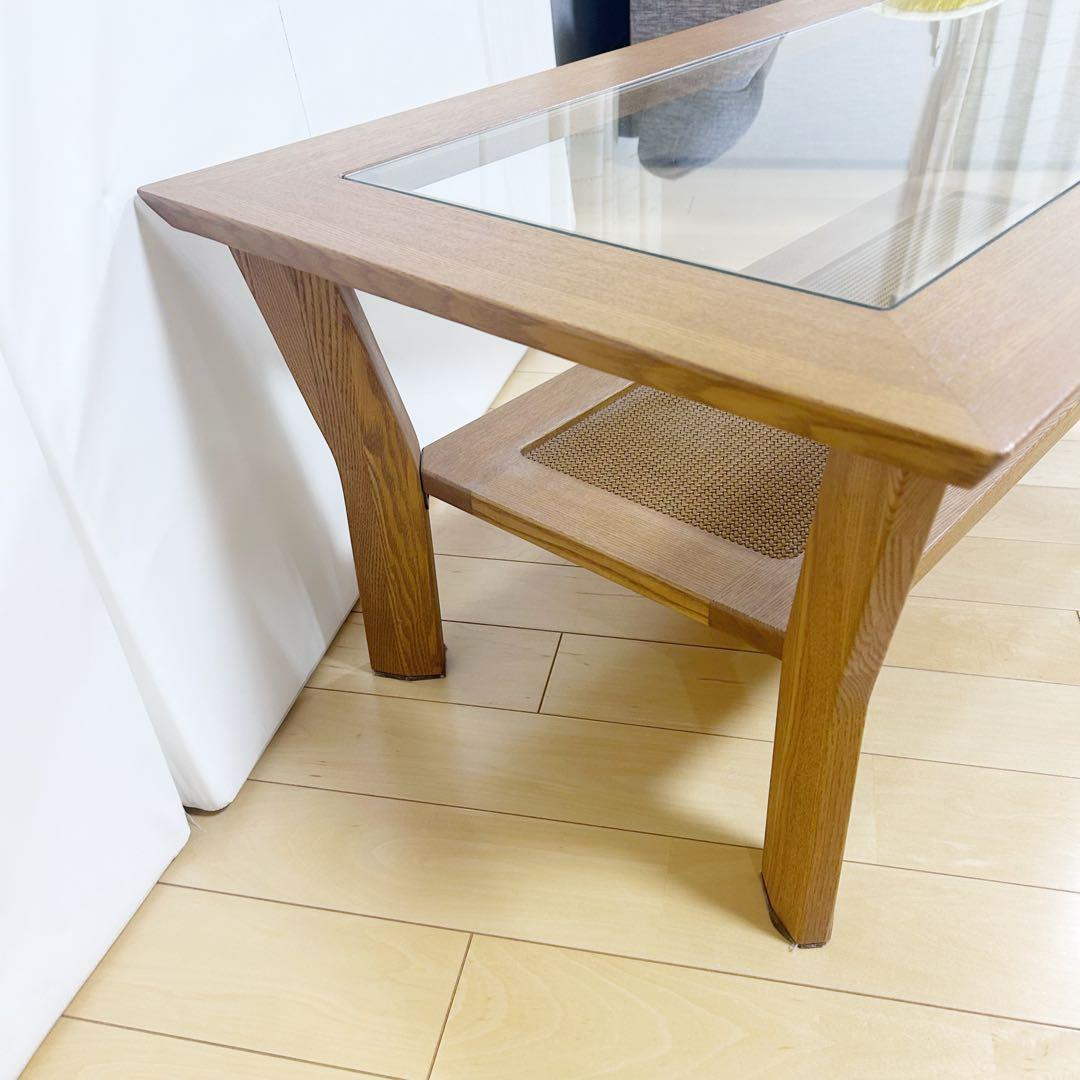 ナガノインテリア　NAGANOINTERIOR センターテーブル　天然木　ラタン